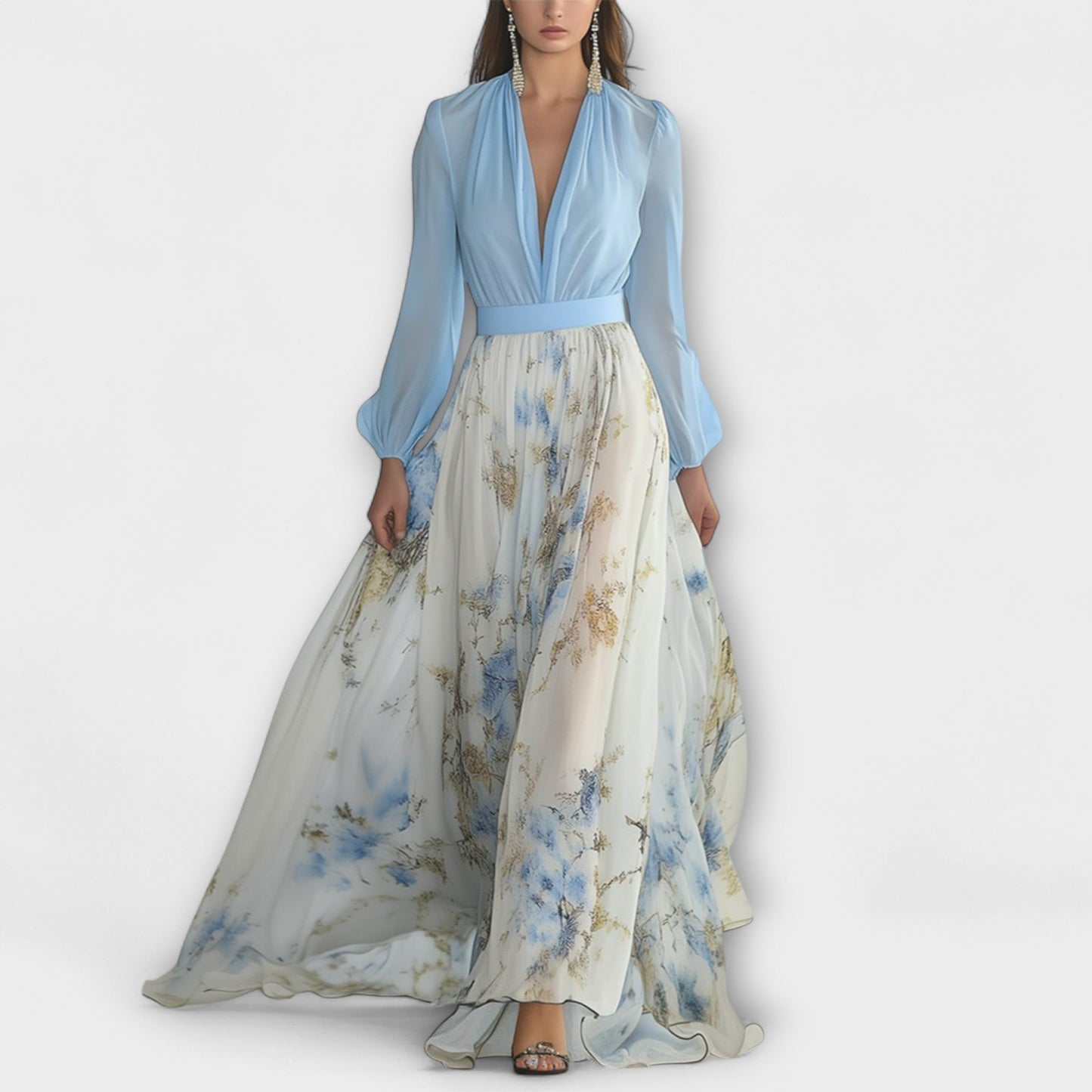 Robe Maxi à Imprimé Fleuri pour Femmes - Marie Montel
