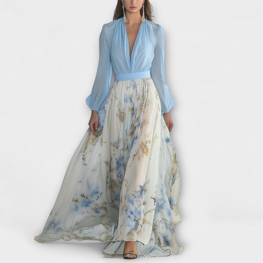 Robe Maxi à Imprimé Fleuri pour Femmes - Marie Montel