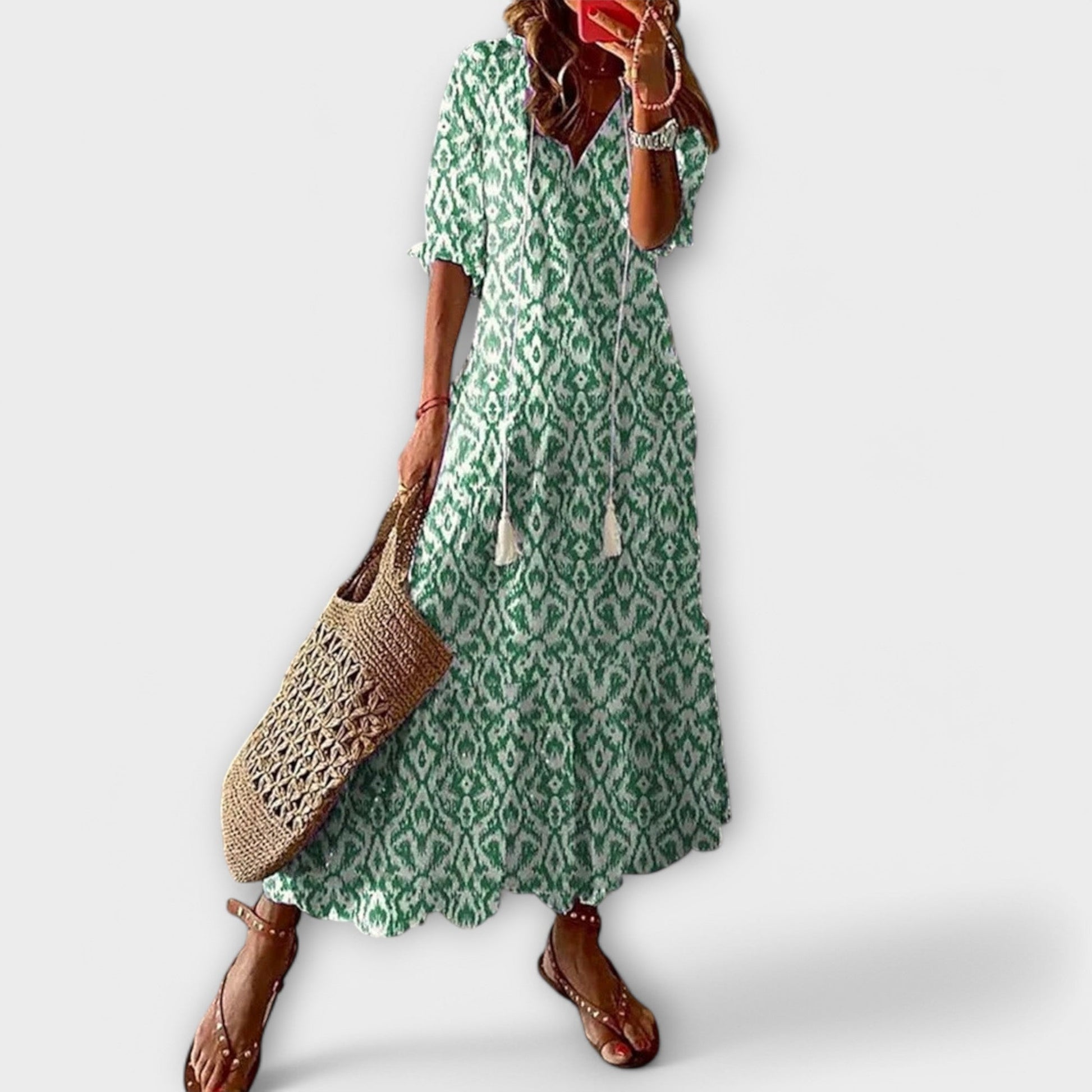 Robe Maxi Bohème à Imprimé pour Femmes - Marie Montel