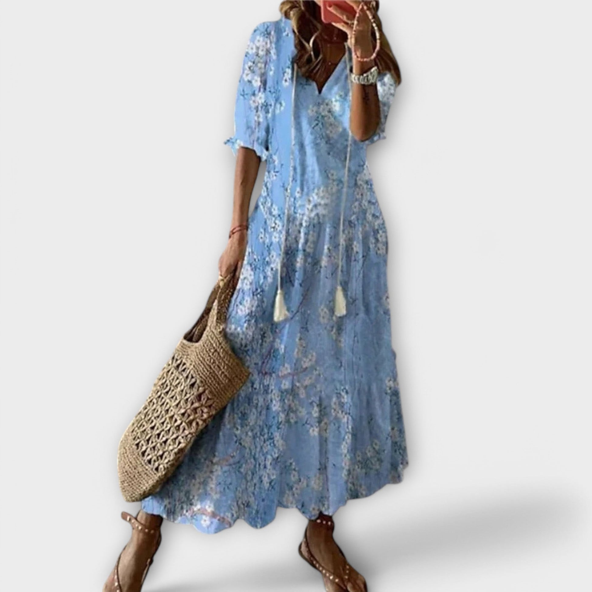 Robe Maxi Bohème à Imprimé pour Femmes - Marie Montel