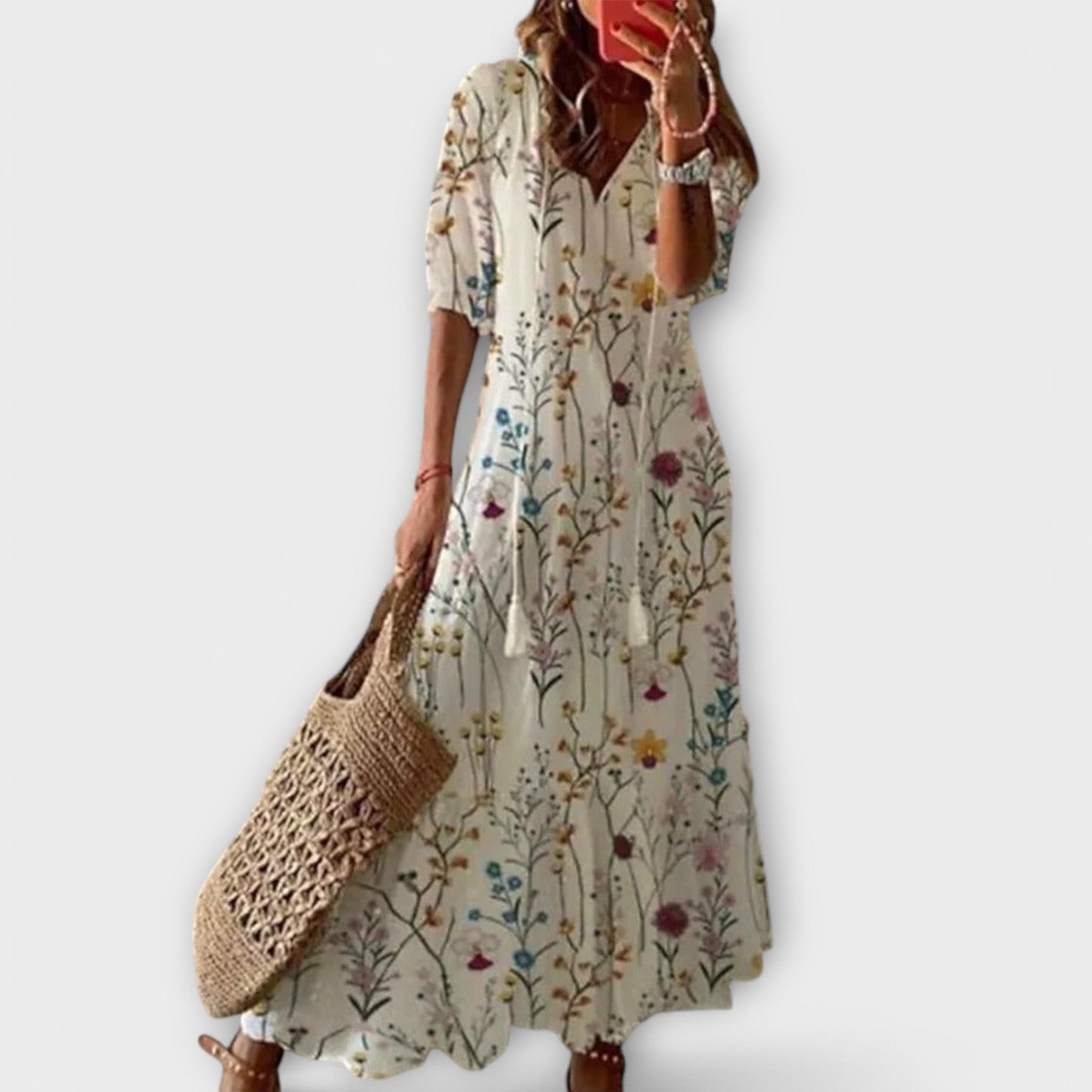 Robe Maxi Bohème à Imprimé pour Femmes - Marie Montel