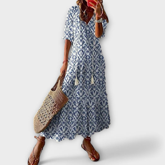Robe Maxi Bohème à Imprimé pour Femmes - Marie Montel
