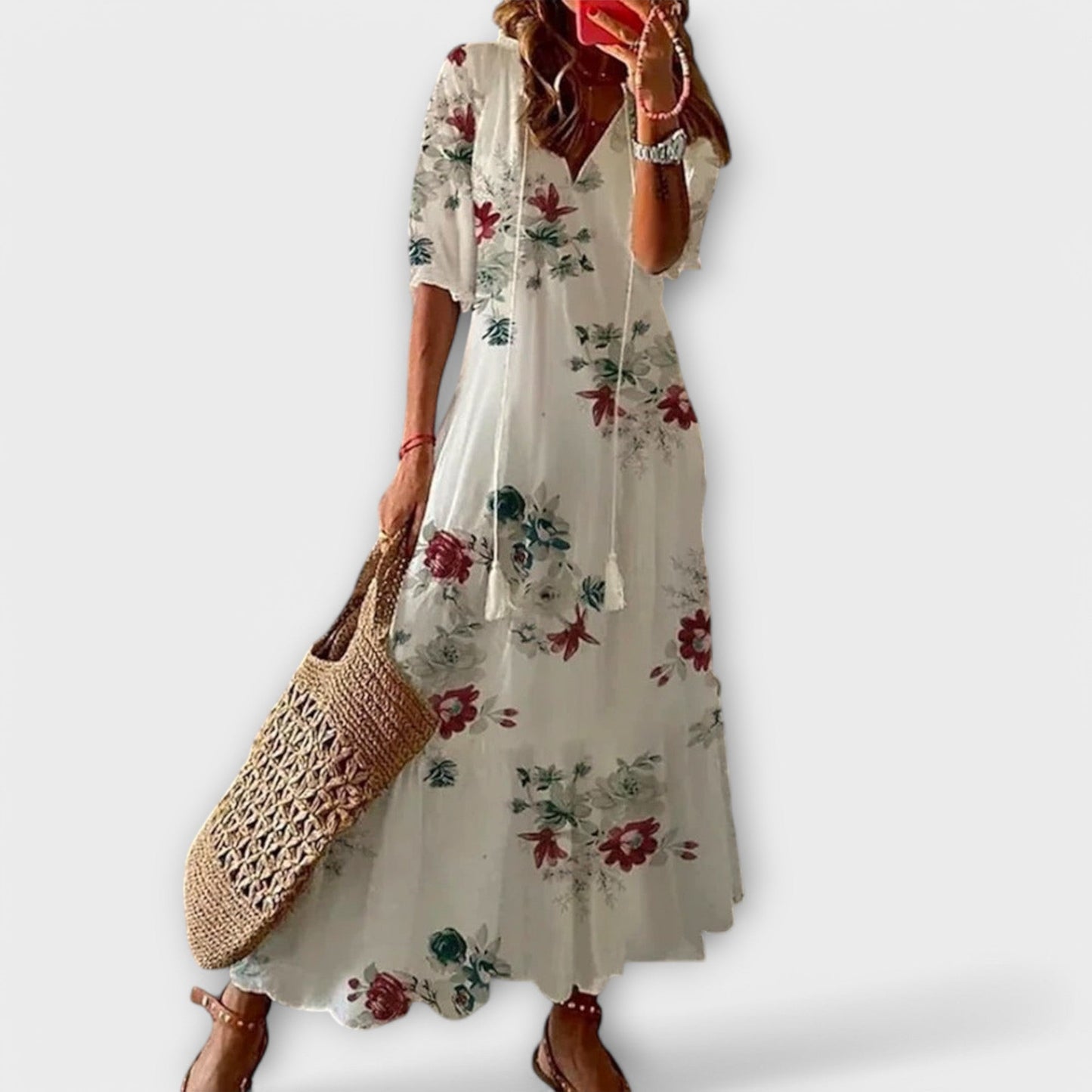 Robe Maxi Bohème à Imprimé pour Femmes - Marie Montel