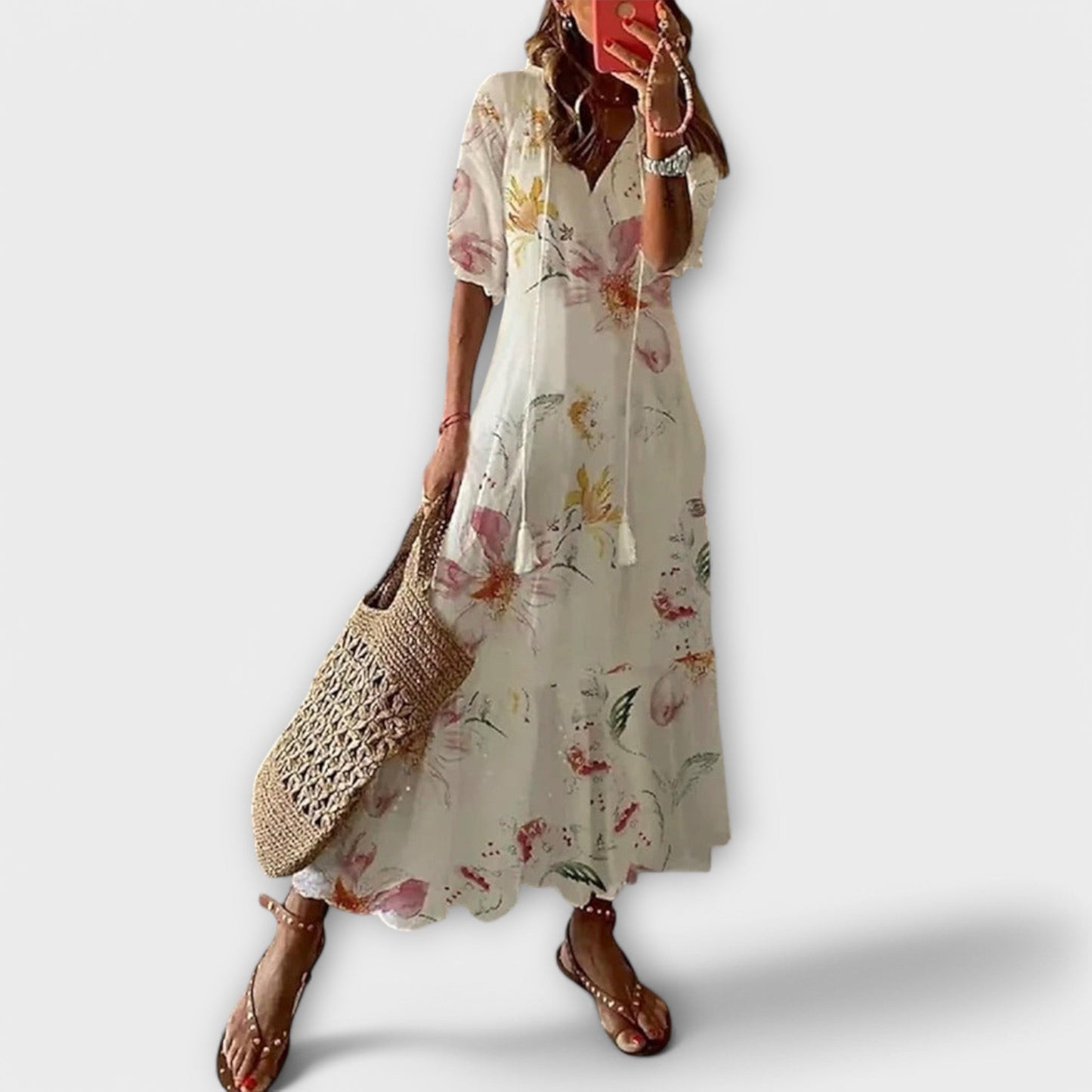 Robe Maxi Bohème à Imprimé pour Femmes - Marie Montel