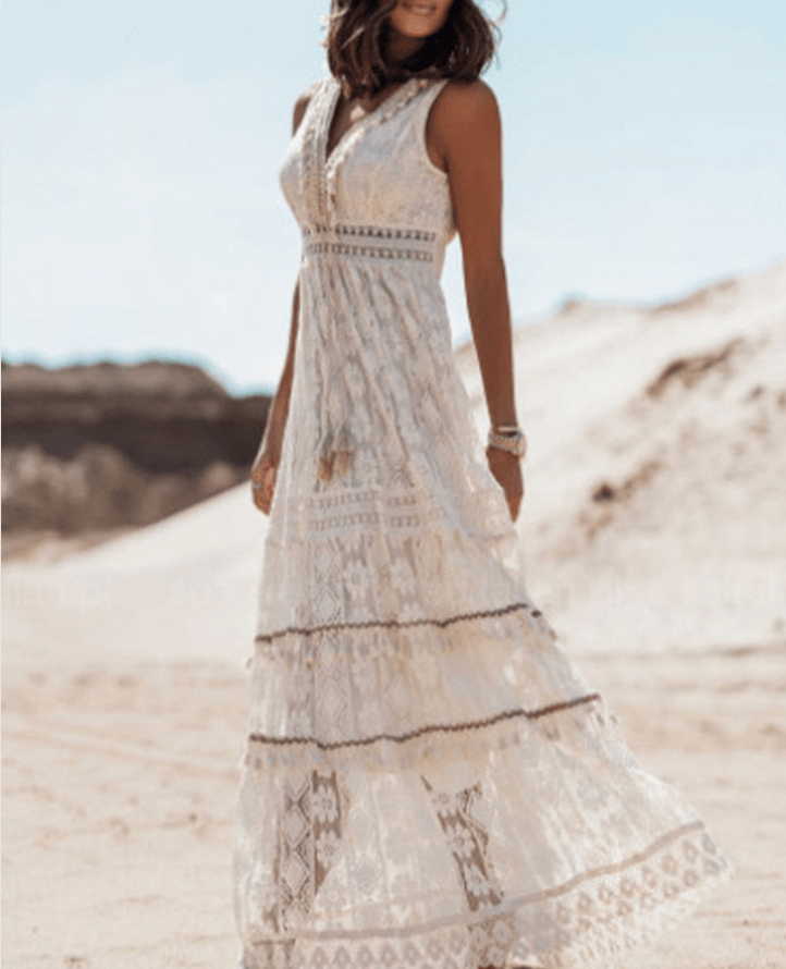 Robe Maxi Bohème en Dentelle pour Femmes - Marie Montel