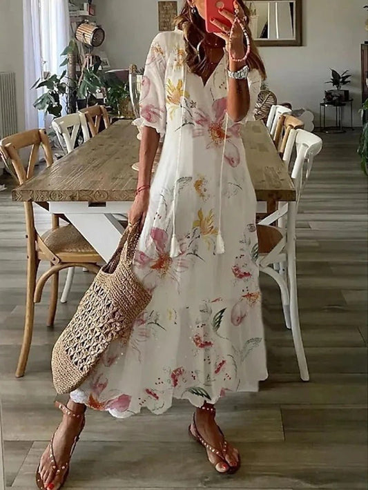 Robe Maxi Bohème Fleurie pour Femmes - Marie Montel