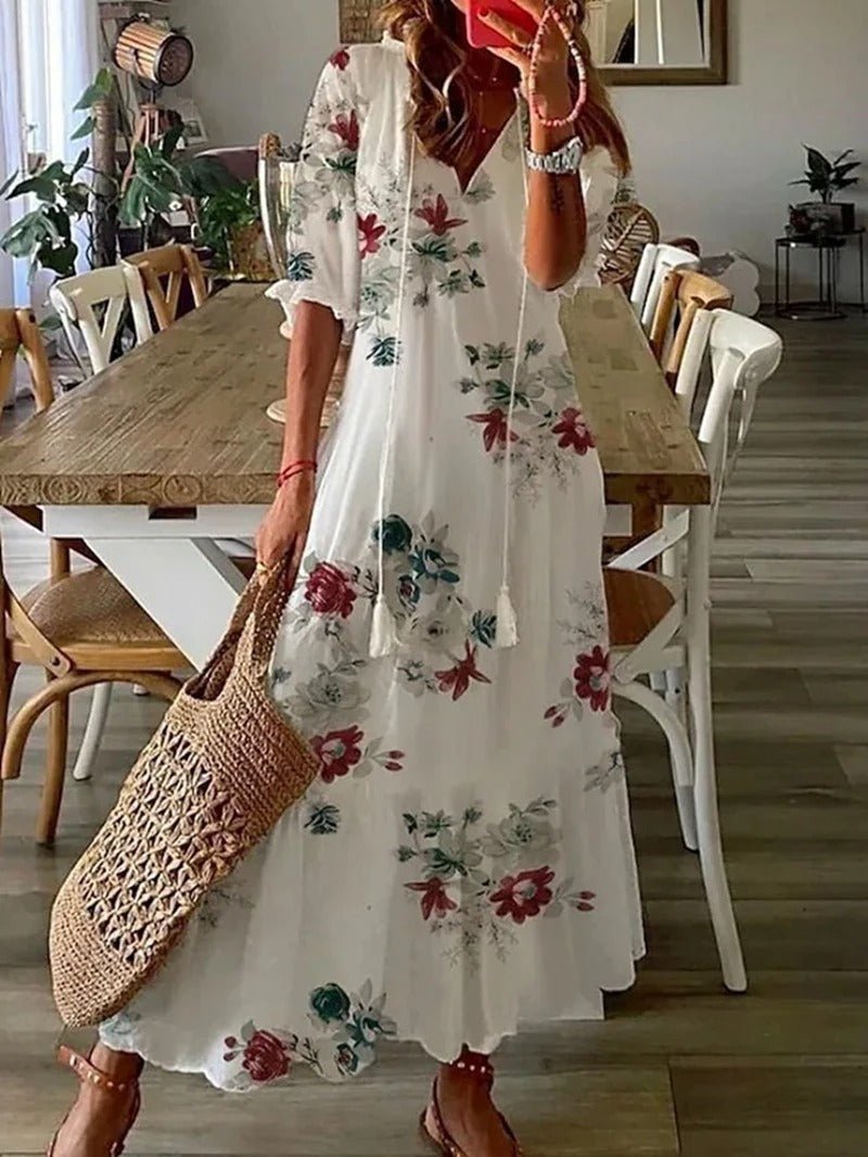 Robe Maxi Bohème Fleurie pour Femmes - Marie Montel