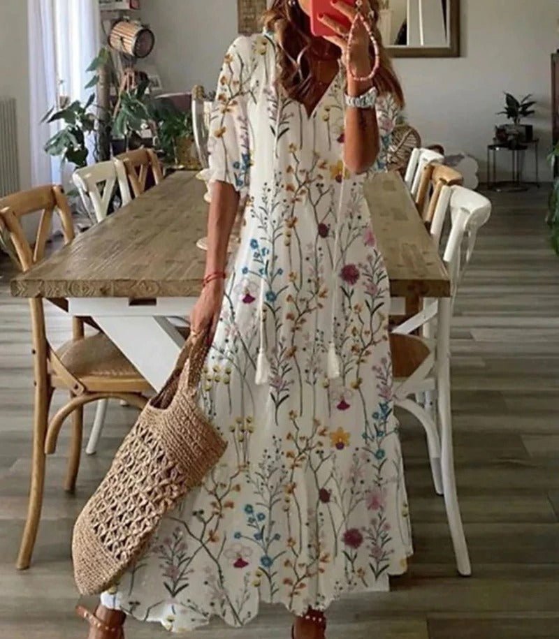 Robe Maxi Bohème Fleurie pour Femmes - Marie Montel
