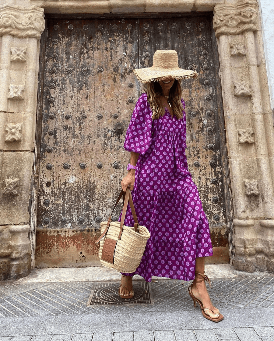 Robe Maxi Boho en Géométrie pour Femmes - Marie Montel