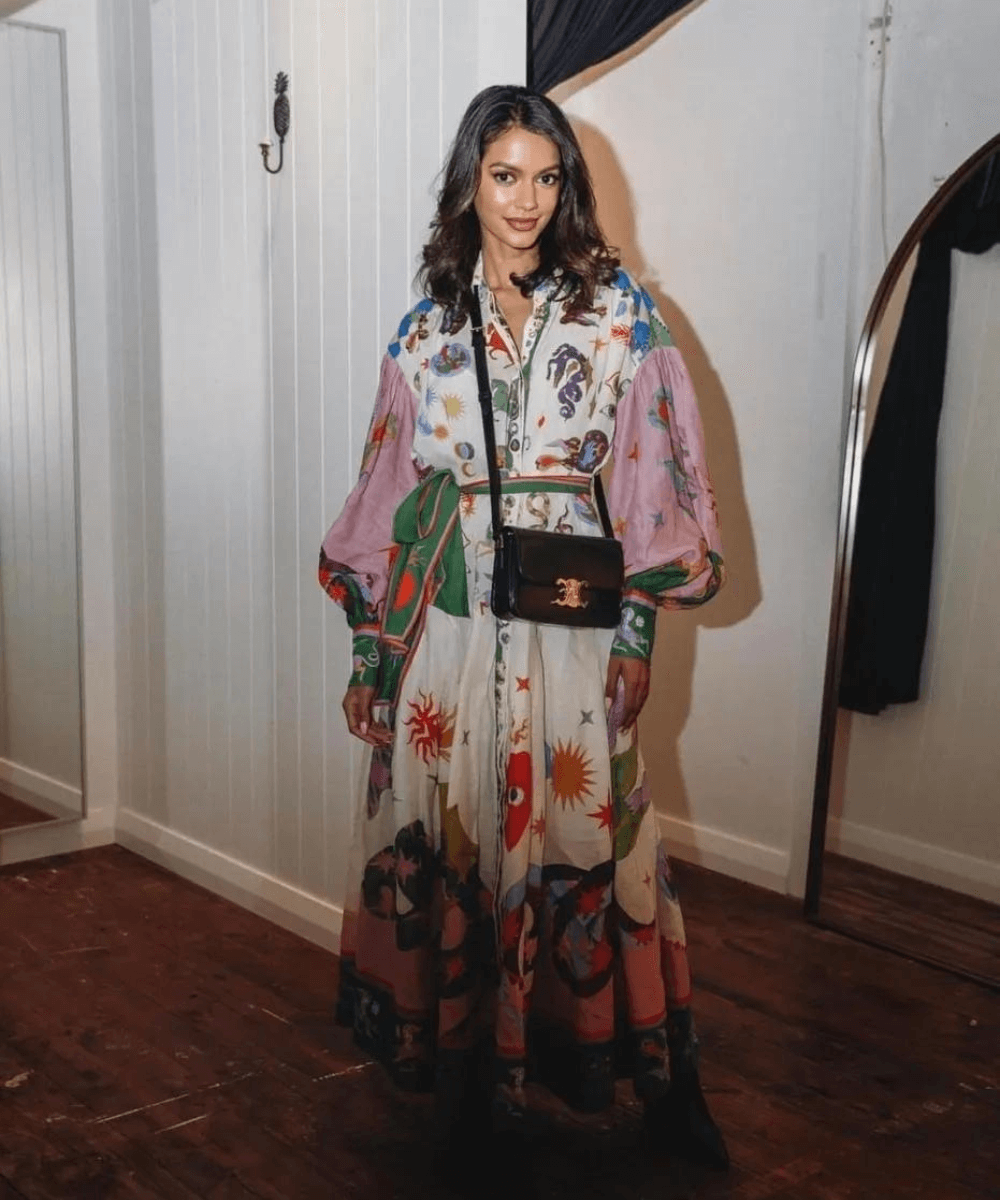 Robe Maxi Élégante à Manches Longues pour Femmes - Marie Montel