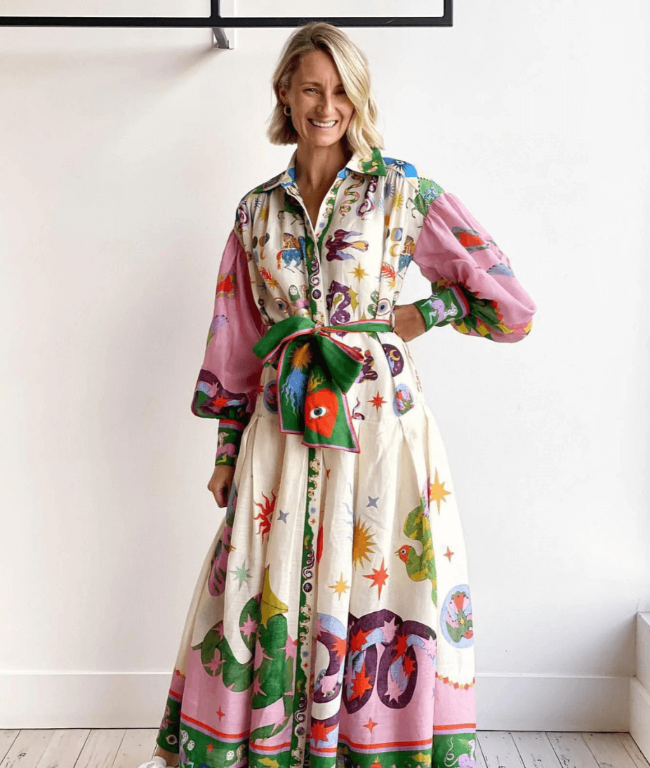 Robe Maxi Élégante à Manches Longues pour Femmes - Marie Montel
