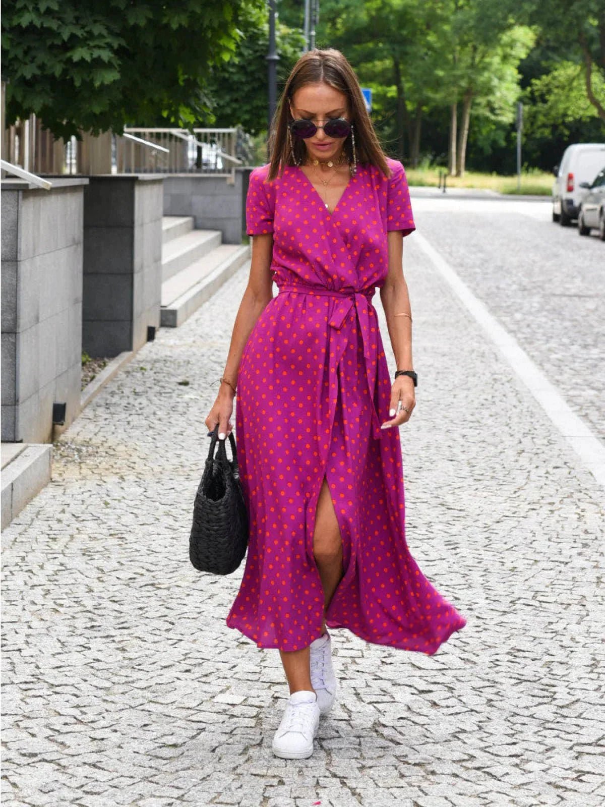 Robe Midi à Imprimé Floral pour Femmes - Marie Montel
