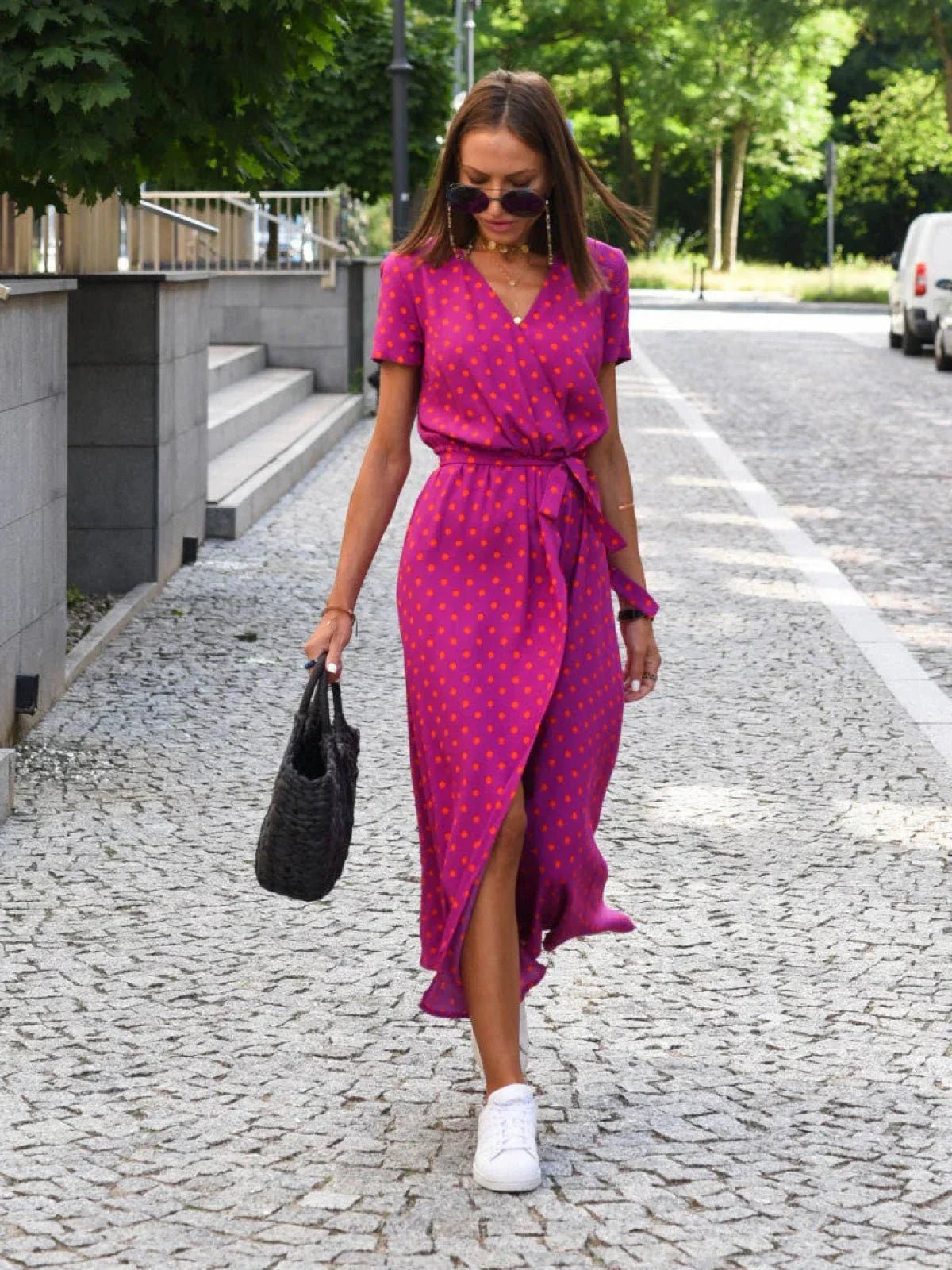 Robe Midi à Imprimé Floral pour Femmes - Marie Montel
