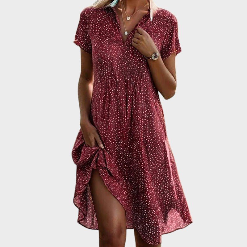 Robe Midi à Pois pour Femmes - Marie Montel