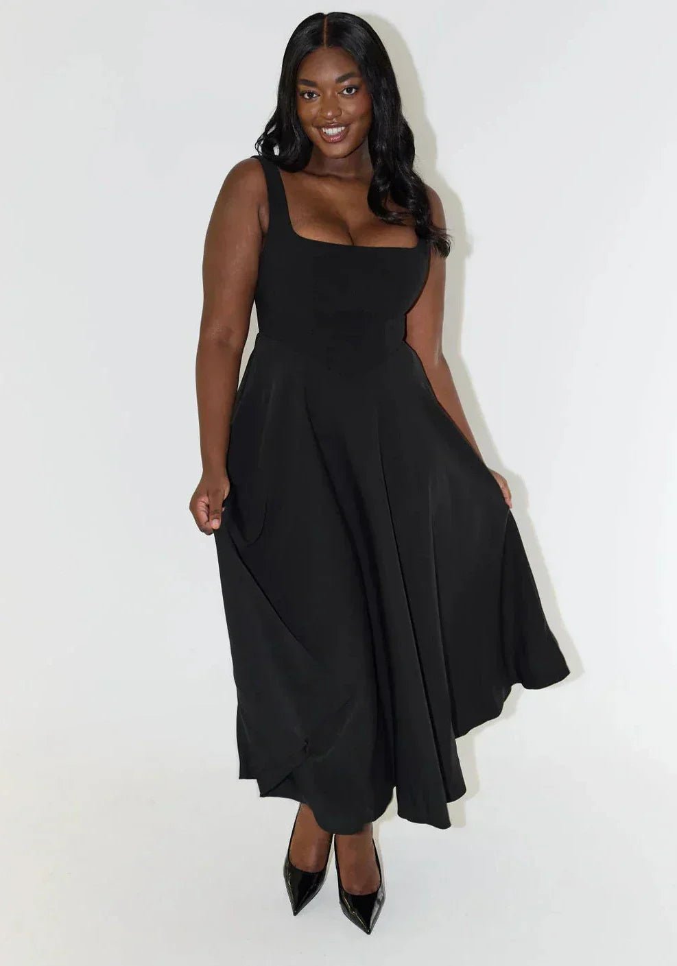 Robe Midi à Taille Haute pour Femmes - Marie Montel