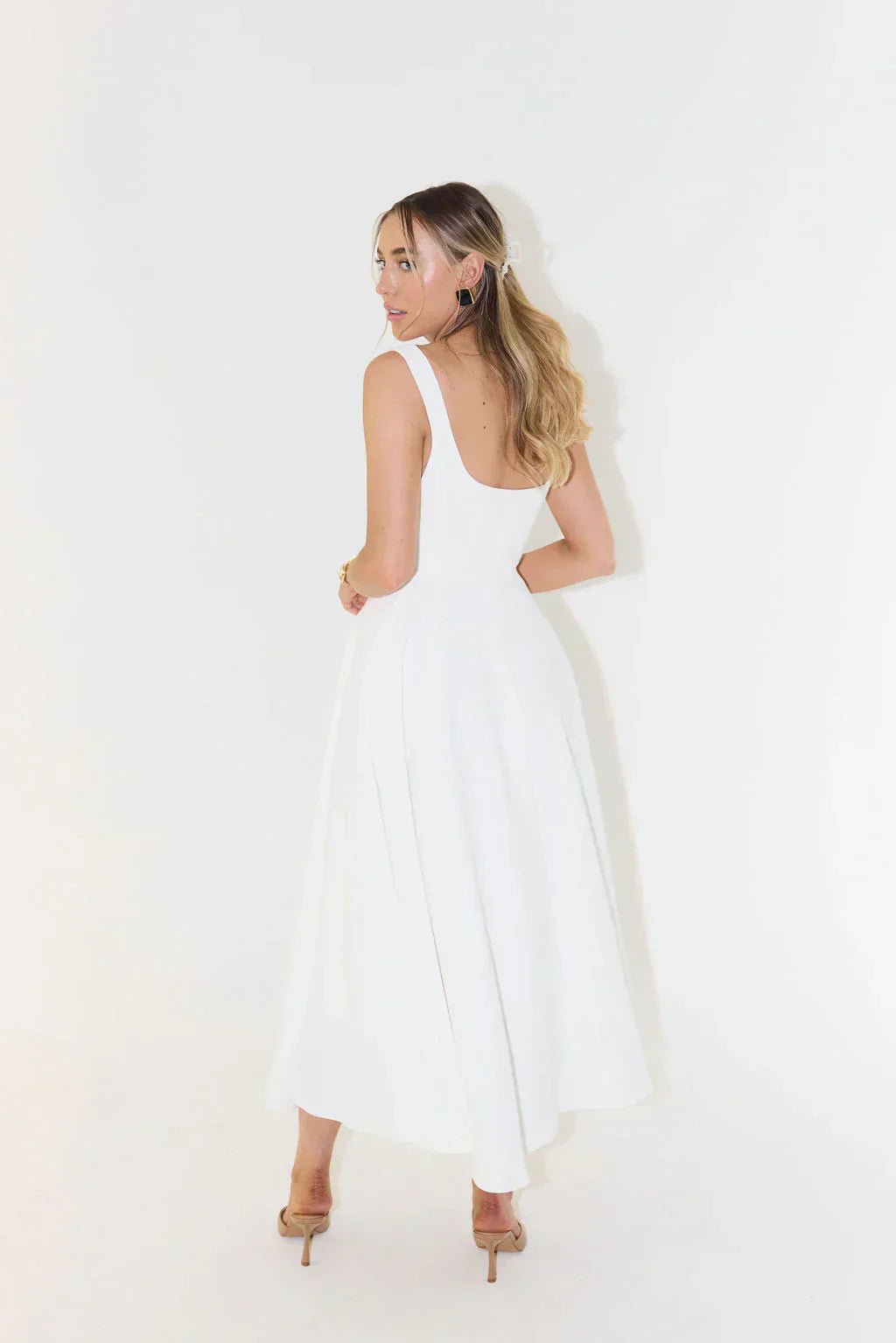 Robe Midi à Taille Haute pour Femmes - Marie Montel