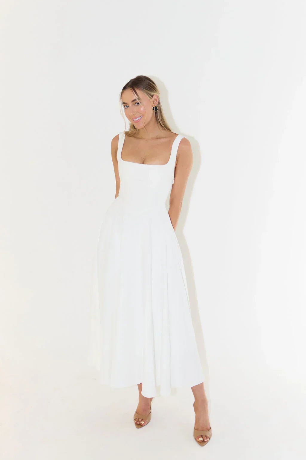 Robe Midi à Taille Haute pour Femmes - Marie Montel