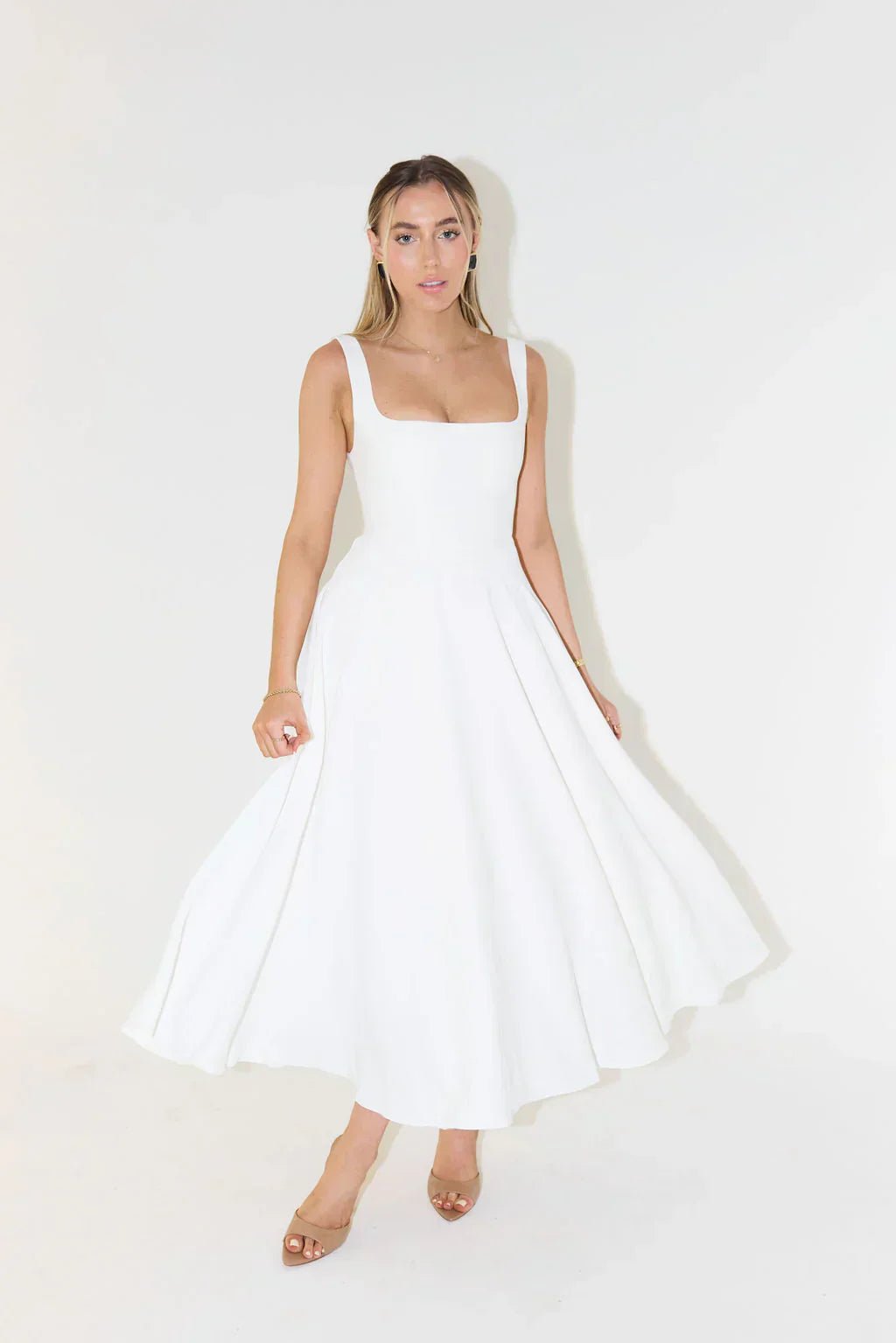 Robe Midi à Taille Haute pour Femmes - Marie Montel