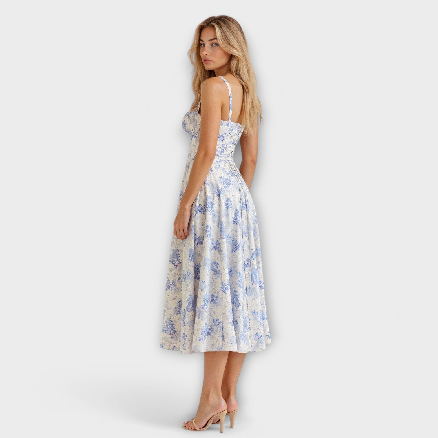 Robe Midi Chic à Corsage pour Femmes - Marie Montel