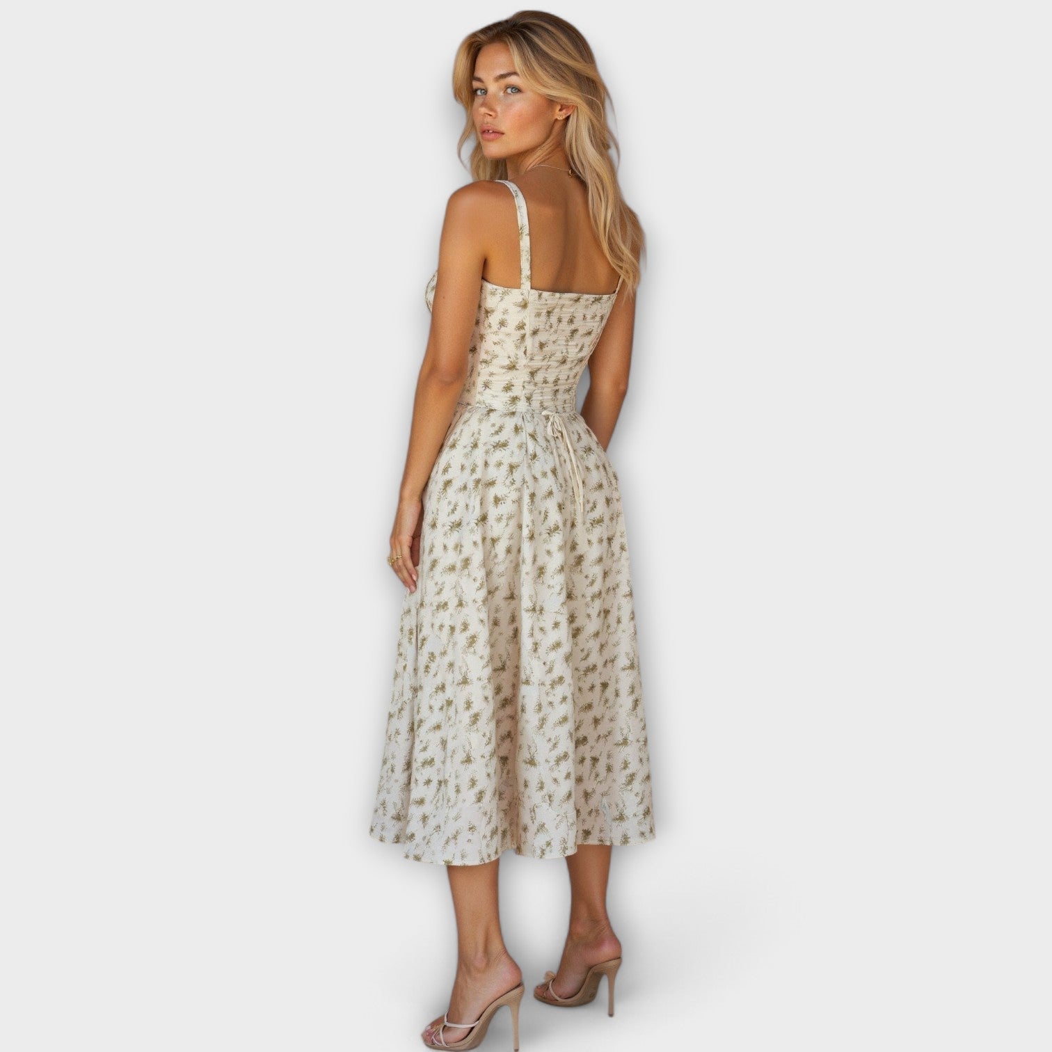 Robe Midi Chic à Corsage pour Femmes - Marie Montel