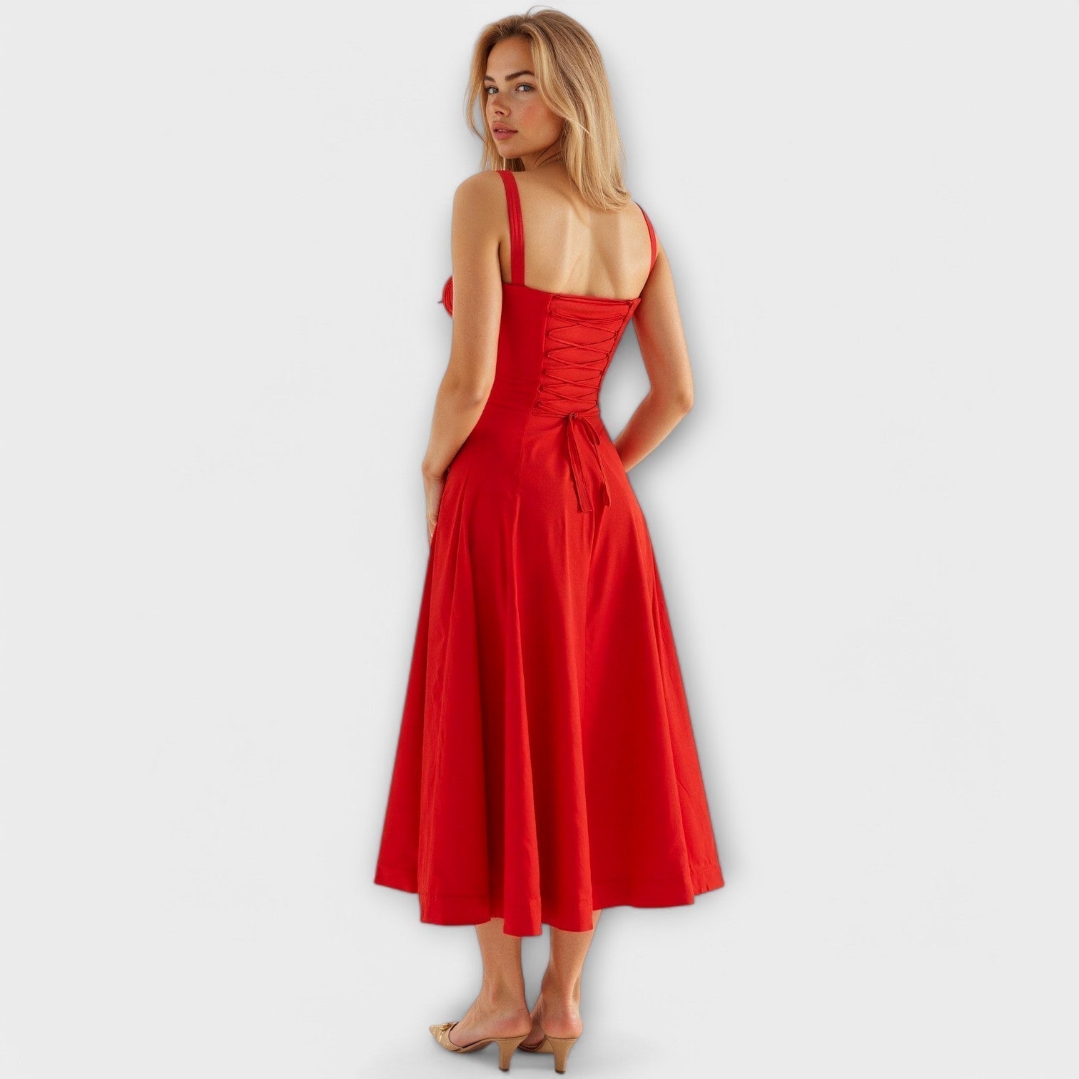 Robe Midi Chic à Corsage pour Femmes - Marie Montel