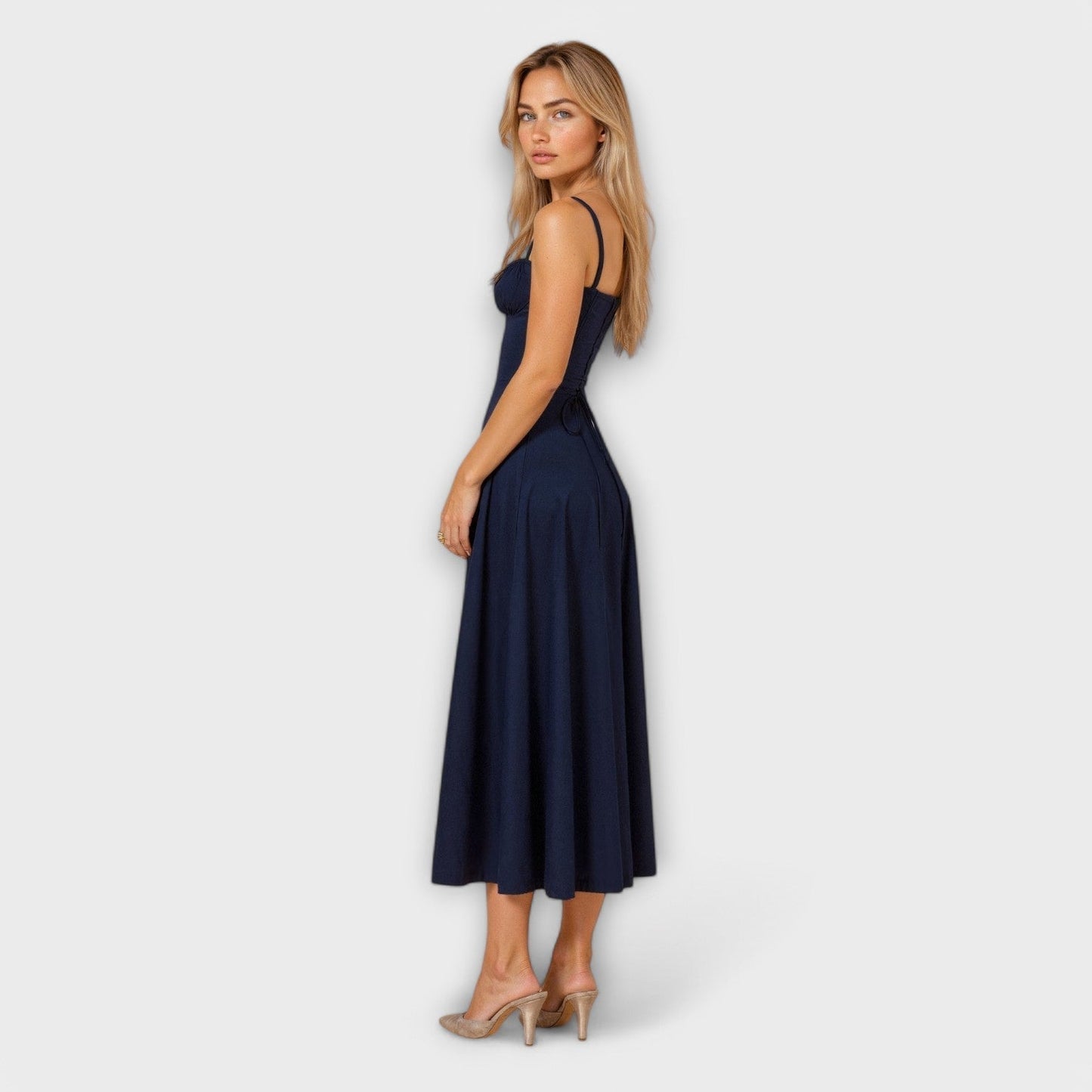 Robe Midi Chic à Corsage pour Femmes - Marie Montel