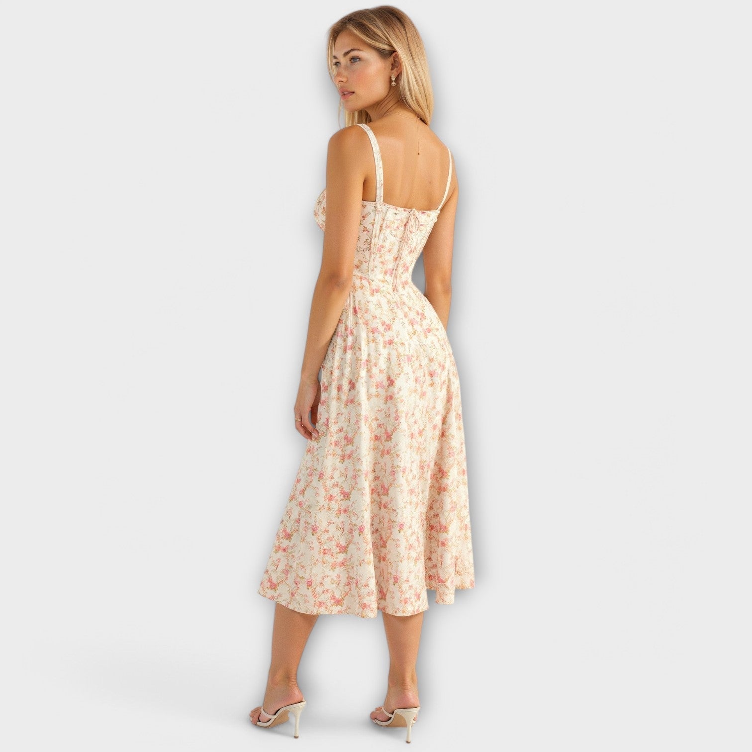 Robe Midi Chic à Corsage pour Femmes - Marie Montel