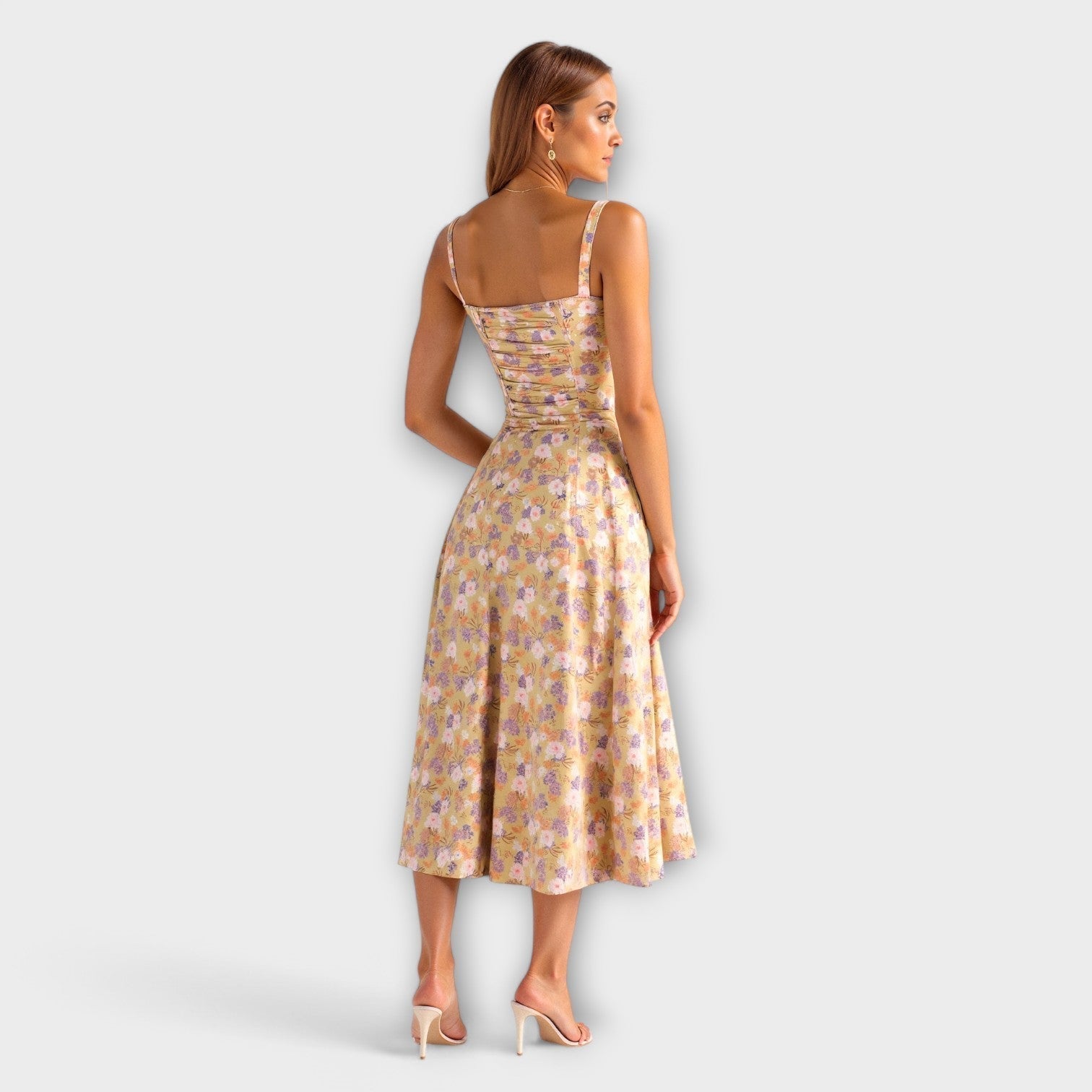 Robe Midi Chic à Corsage pour Femmes - Marie Montel