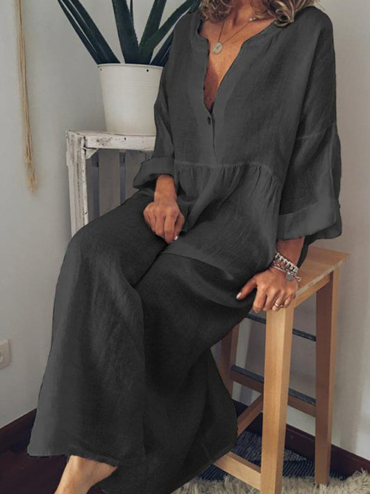 Robe Midi Chic en Noir pour Femmes - Marie Montel