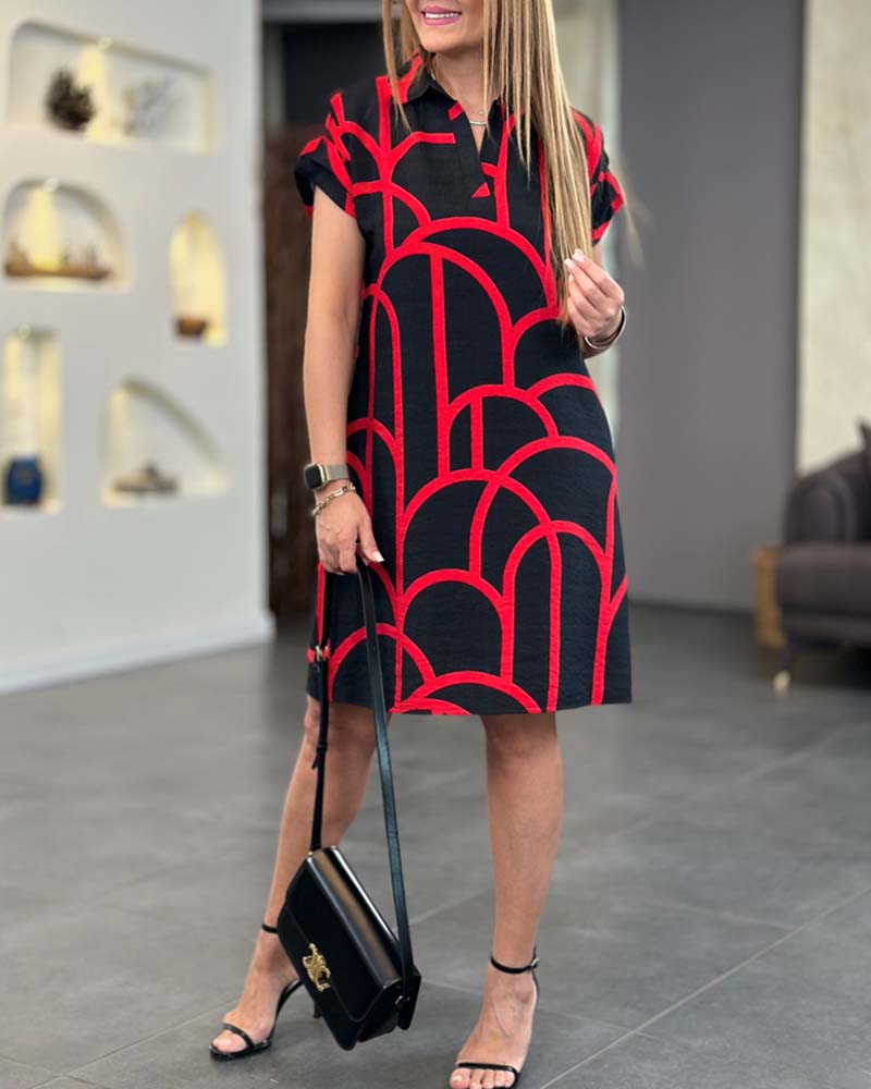 Robe Midi Élégante à Manches Courtes pour Femmes - Marie Montel