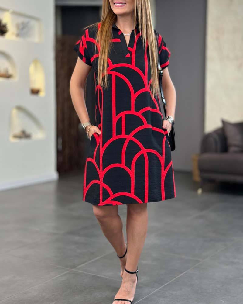 Robe Midi Élégante à Manches Courtes pour Femmes - Marie Montel