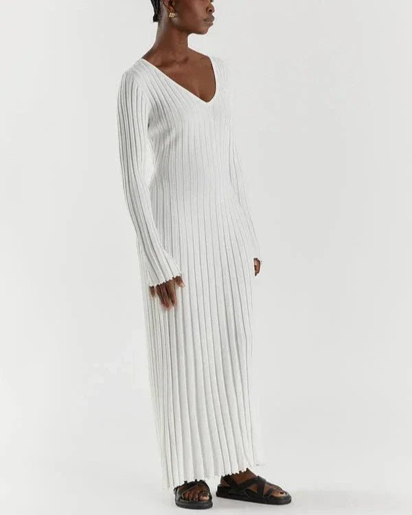 Robe Midi Élégante à Manches Longues pour Femmes - Marie Montel