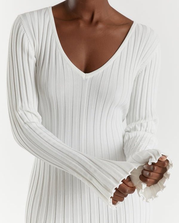 Robe Midi Élégante à Manches Longues pour Femmes - Marie Montel