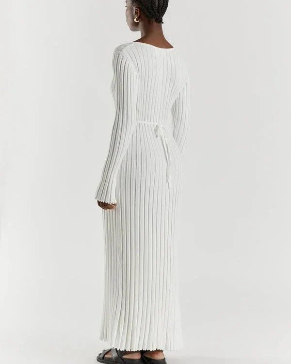 Robe Midi Élégante à Manches Longues pour Femmes - Marie Montel
