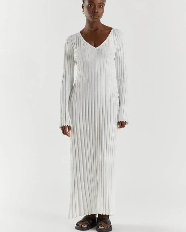 Robe Midi Élégante à Manches Longues pour Femmes - Marie Montel