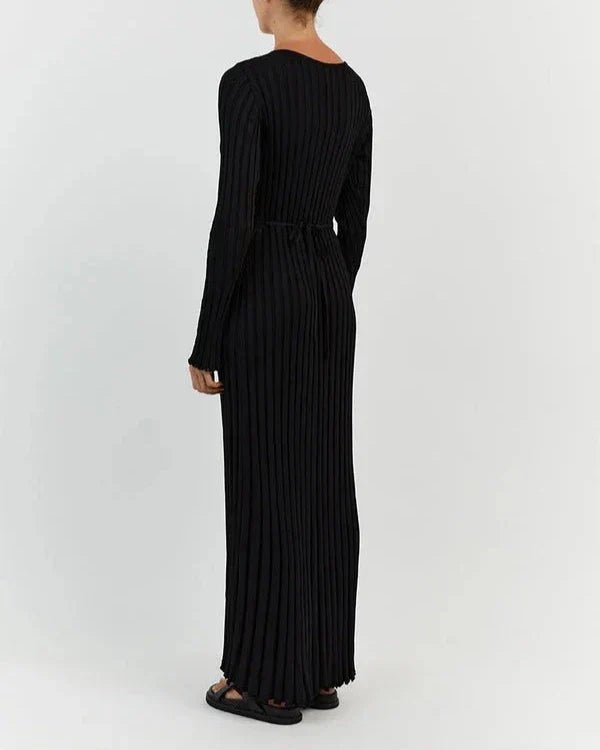 Robe Midi Élégante à Manches Longues pour Femmes - Marie Montel