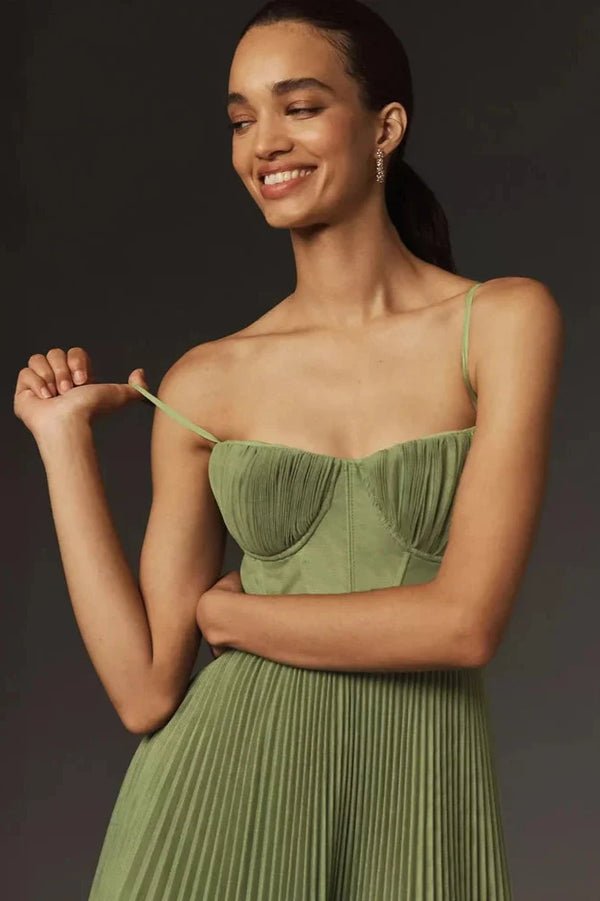 Robe Midi Élegante Plissée pour Femmes - Marie Montel