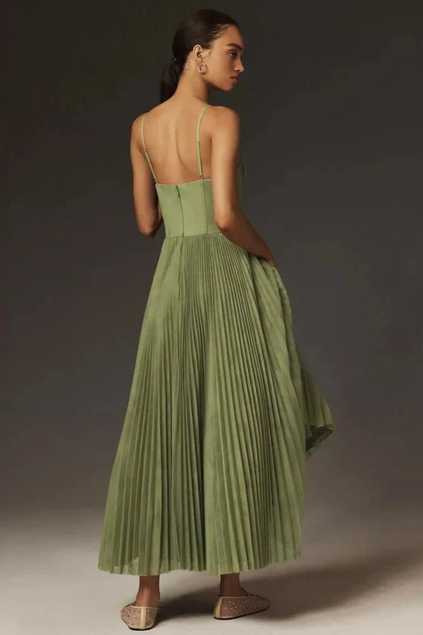 Robe Midi Élegante Plissée pour Femmes - Marie Montel