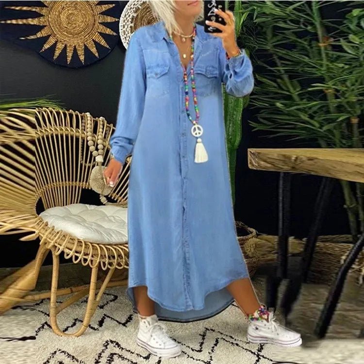 Robe Midi en Denim pour Femmes - Marie Montel