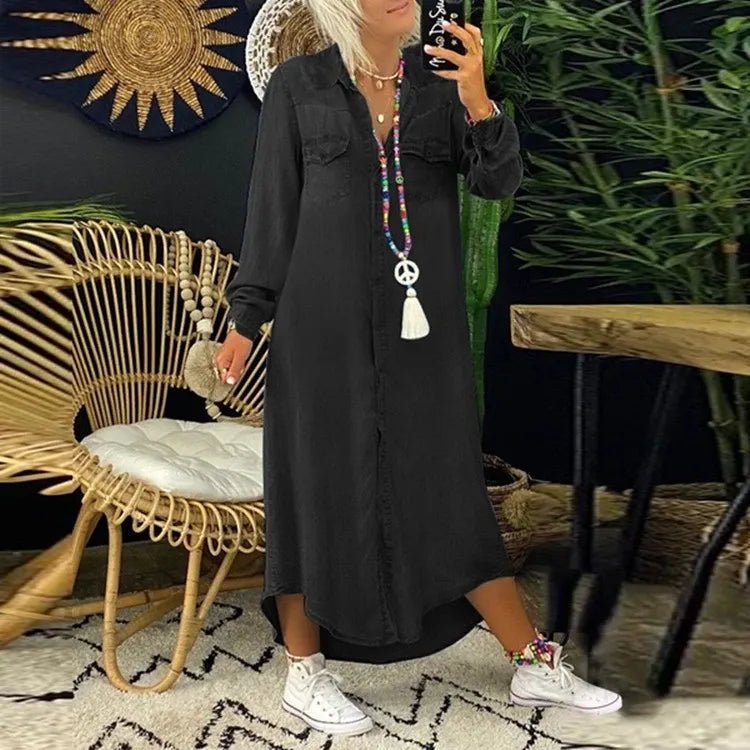 Robe Midi en Denim pour Femmes - Marie Montel