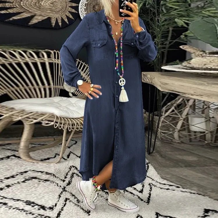 Robe Midi en Denim pour Femmes - Marie Montel