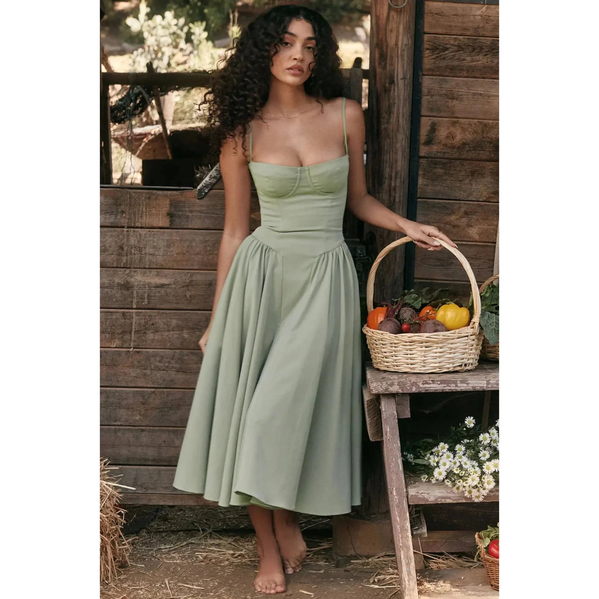 Robe Midi Sans Manches pour Femmes - Marie Montel