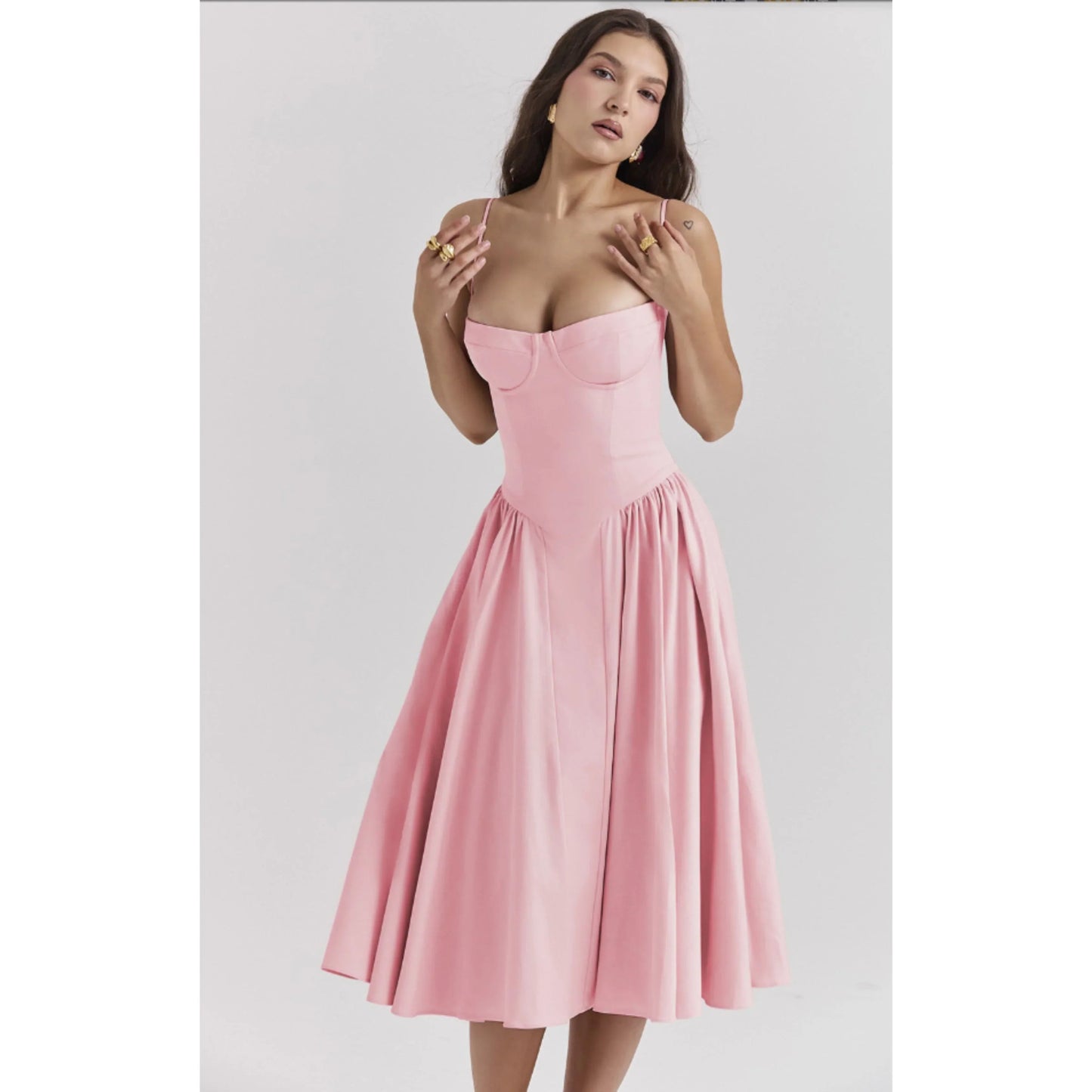 Robe Midi Sans Manches pour Femmes - Marie Montel