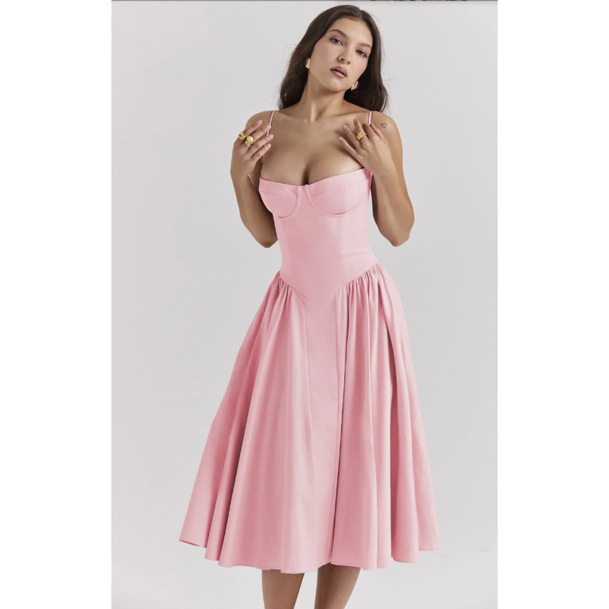 Robe Midi Sans Manches pour Femmes - Marie Montel
