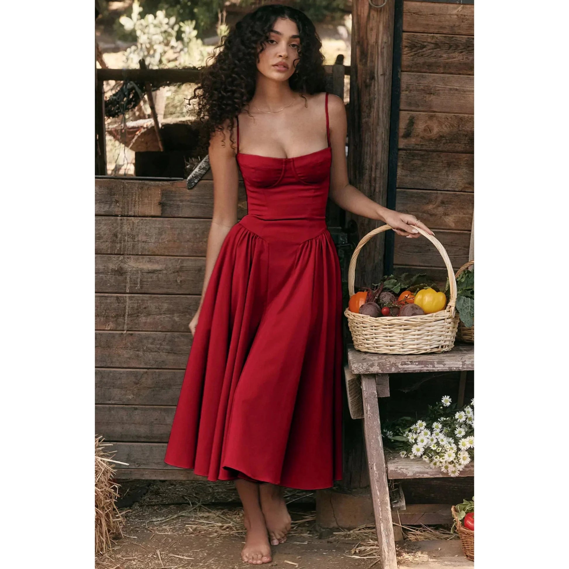 Robe Midi Sans Manches pour Femmes - Marie Montel