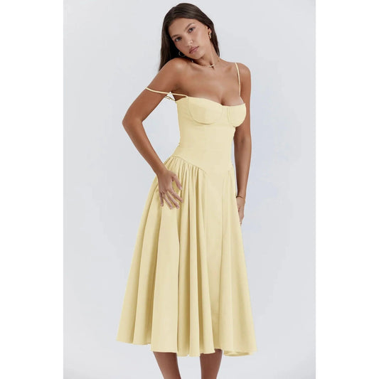 Robe Midi Sans Manches pour Femmes - Marie Montel