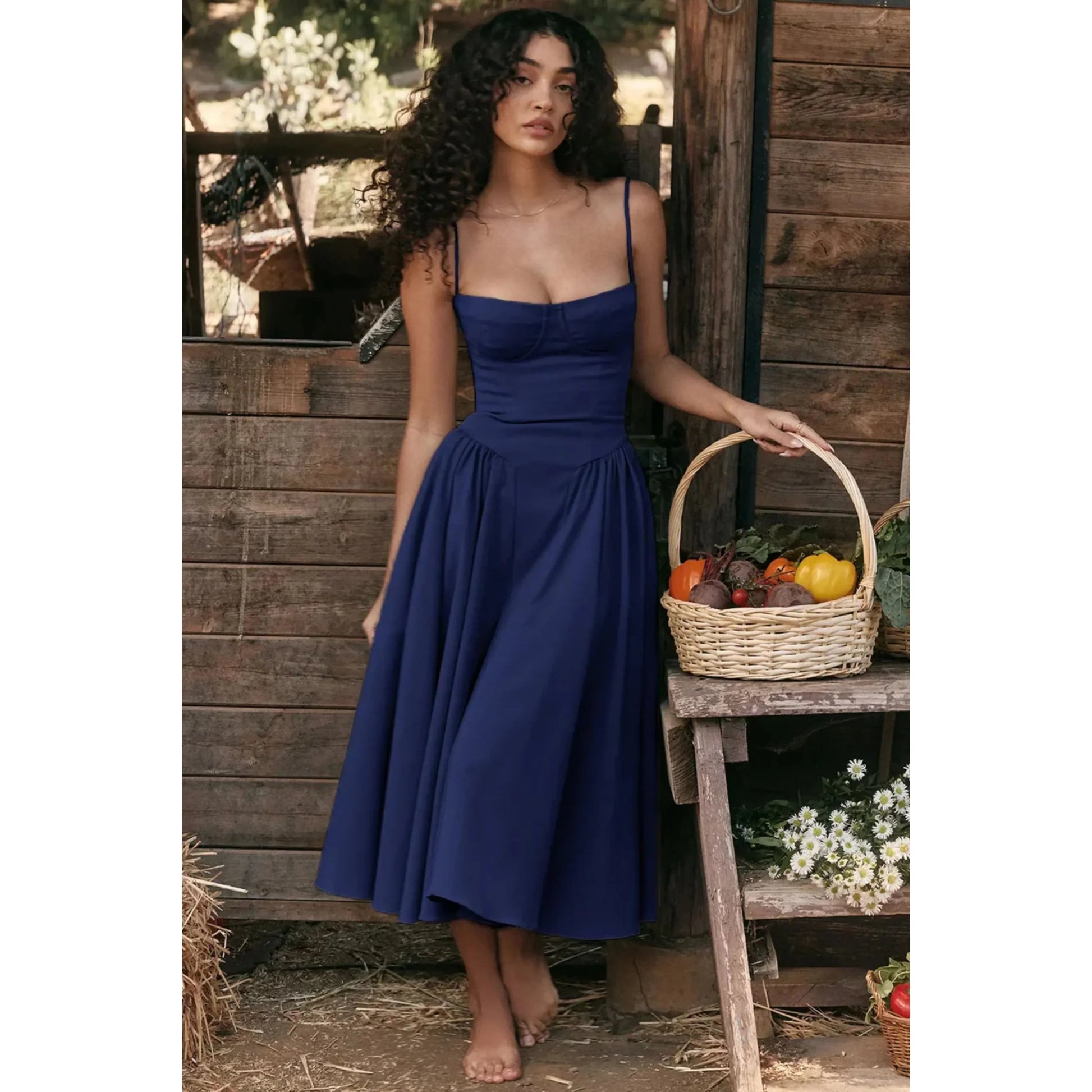 Robe Midi Sans Manches pour Femmes - Marie Montel