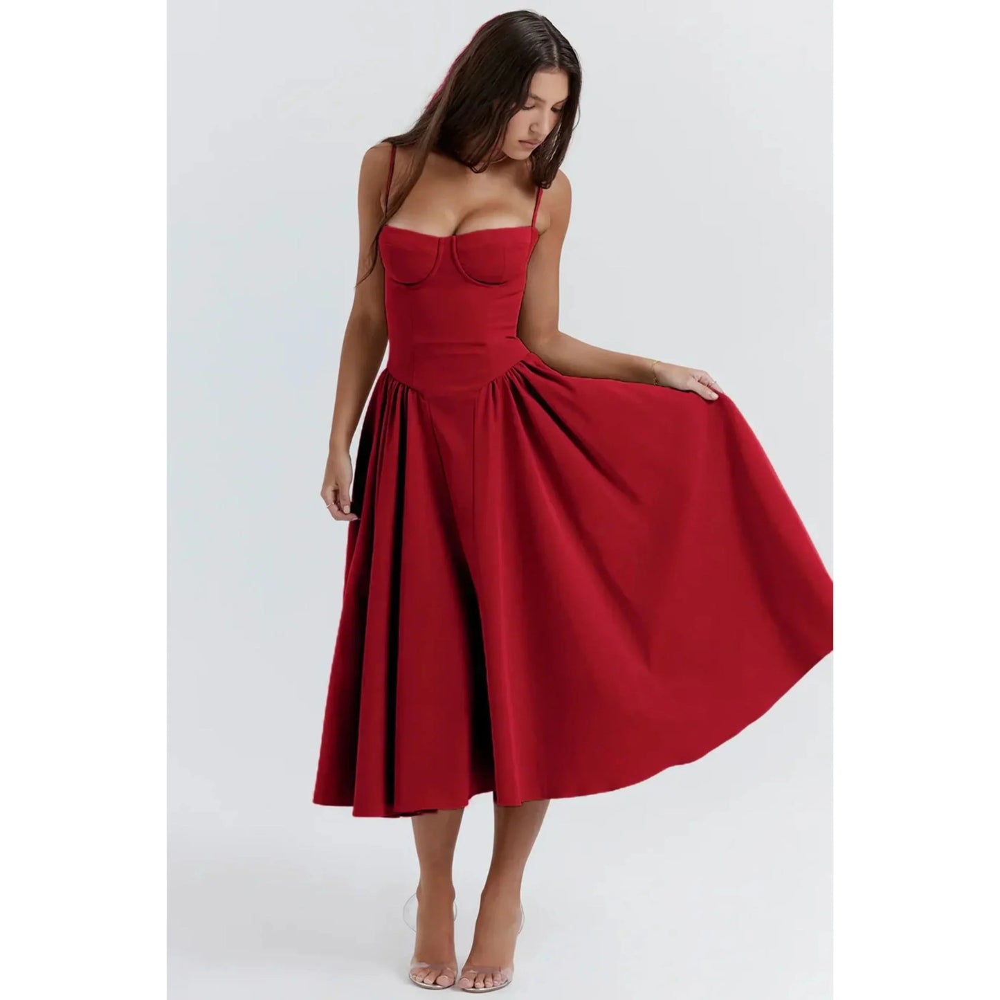 Robe Midi Sans Manches pour Femmes - Marie Montel