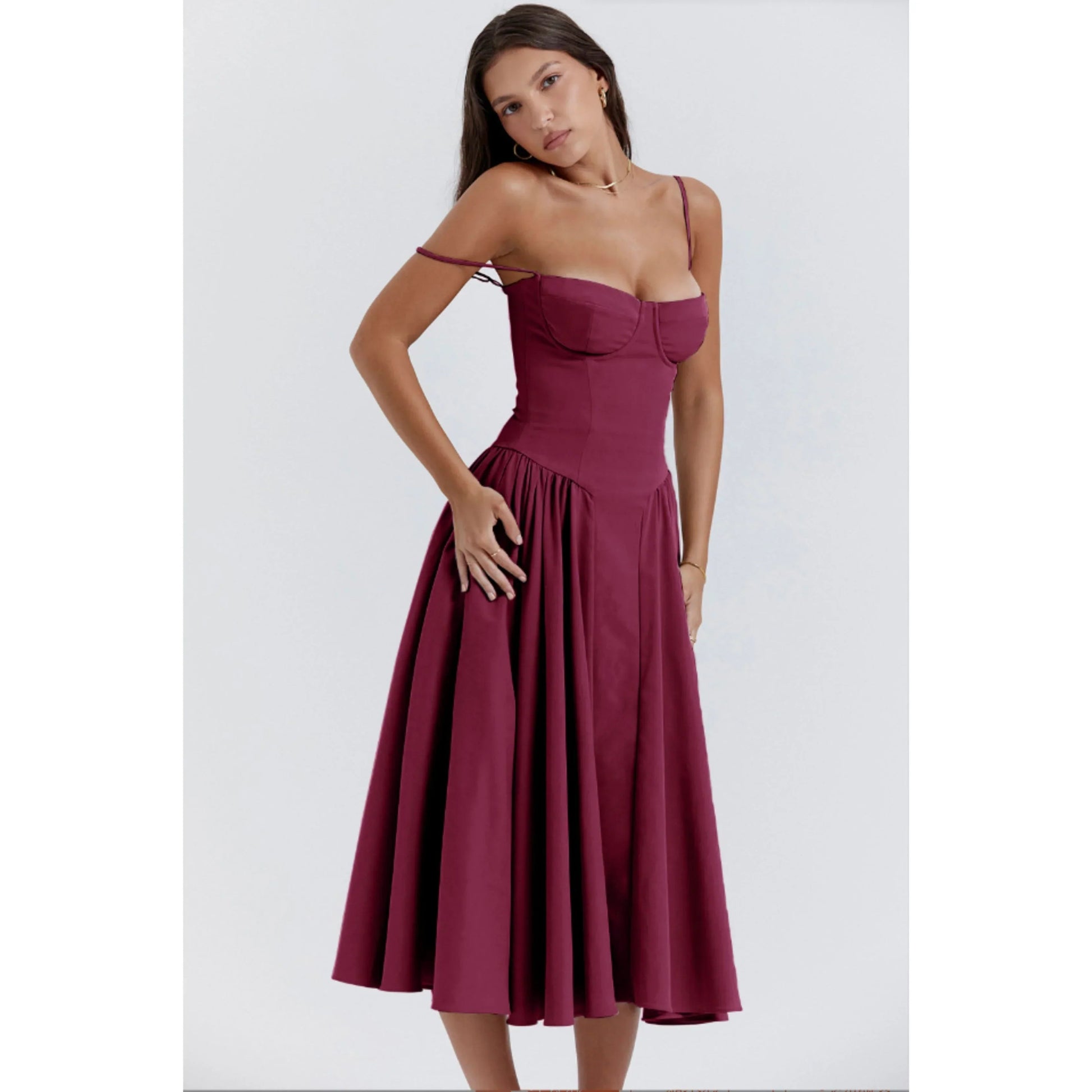 Robe Midi Sans Manches pour Femmes - Marie Montel