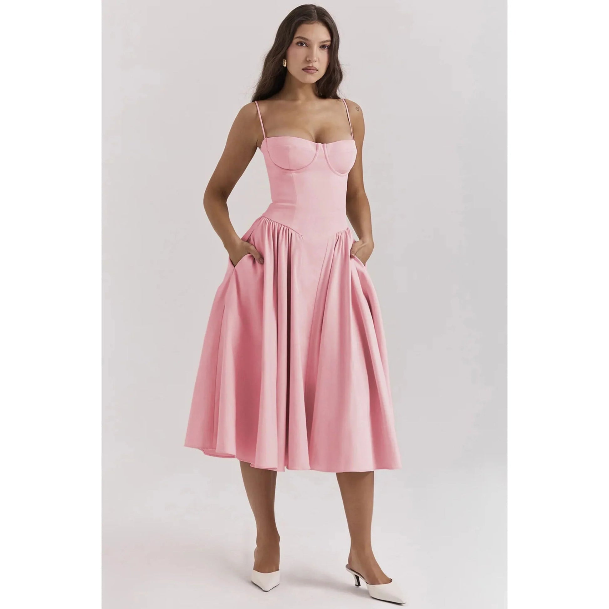 Robe Midi Sans Manches pour Femmes - Marie Montel